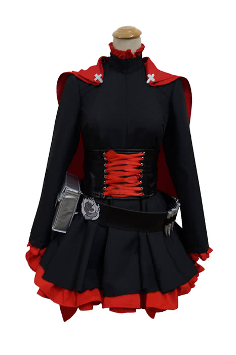 Ruby Rose Red und Black Anime Cosplay Kostüme