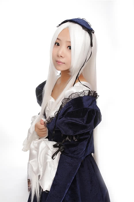 100 cm langes weißes Cosplay -Persie Anime Inuyasha/Suigintou Straight Party Full Haare