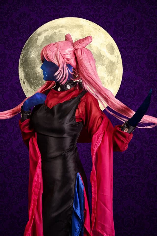 130 cm langer Sailor Moon Cosplay Perücken rosa Frau Perücken