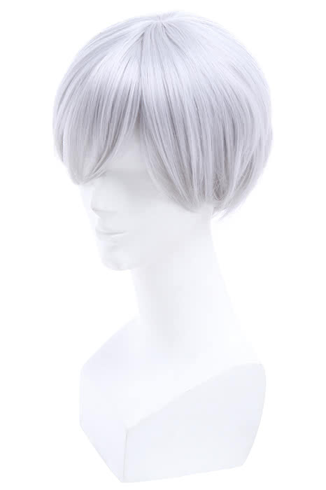 25 cm kurz silbergrau Evangelion Fashion Cosplay Haarsynthetische Perücke