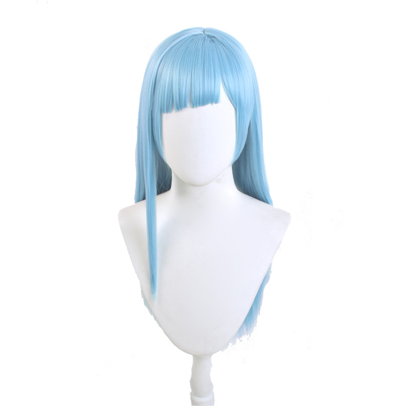 Anime Jujutsu Kaisen Miwa Kasumi Blue Long Cosplay Perücke Haare