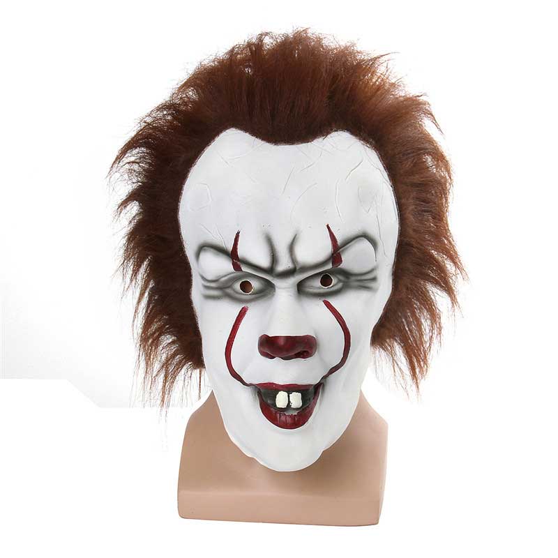 Stephen Kings Halloween -Themenparty Cosplay -Maske mit Perücke
