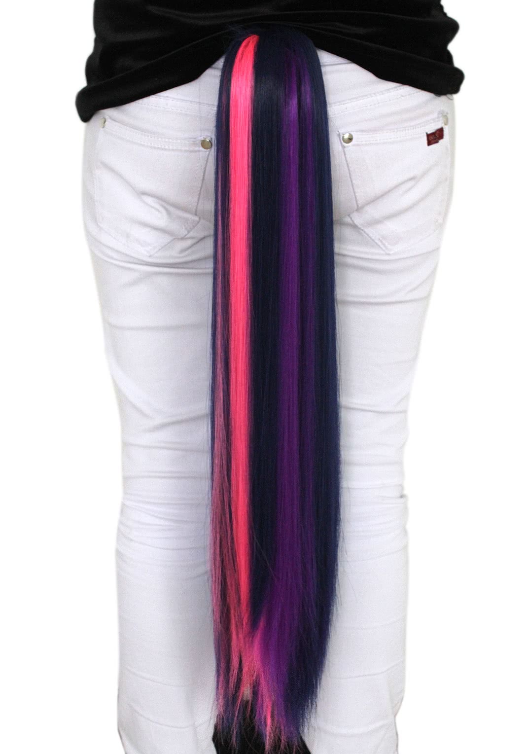 65 cm lang gemischte Farbe langes, gerades Haarstück