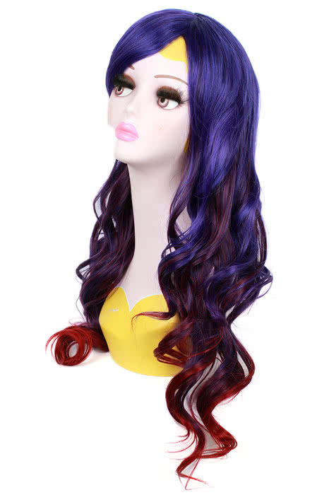 70 cm lang gemischte Farbe Cosplay Perücken Rock Fade Culy Haare