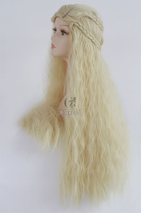 90 cm lang blonde Cosplay Perücke Daenerys Anime Haare