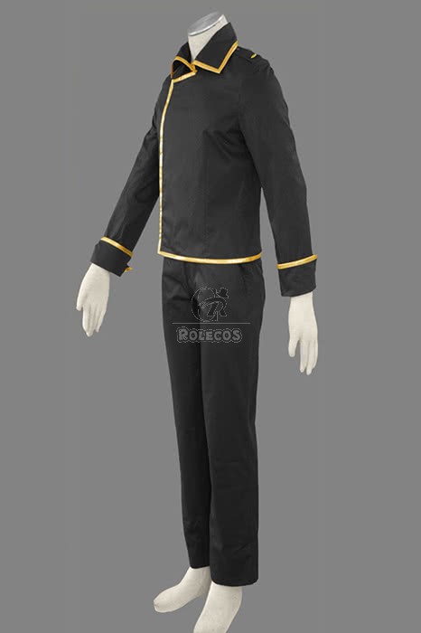 Schwarze Uniform Gintama Earthworks vierzehn Lang Cosplay Kostüm Shinsengumi