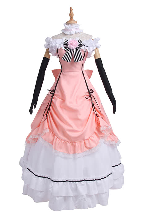 Black Butler Ciel Phantomhive Cosplay Kostüme rosa Prinzessin Kleid