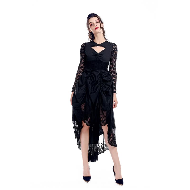 Schwarz sexy gotische viktorianische Kleider Cosplay-Kostüme