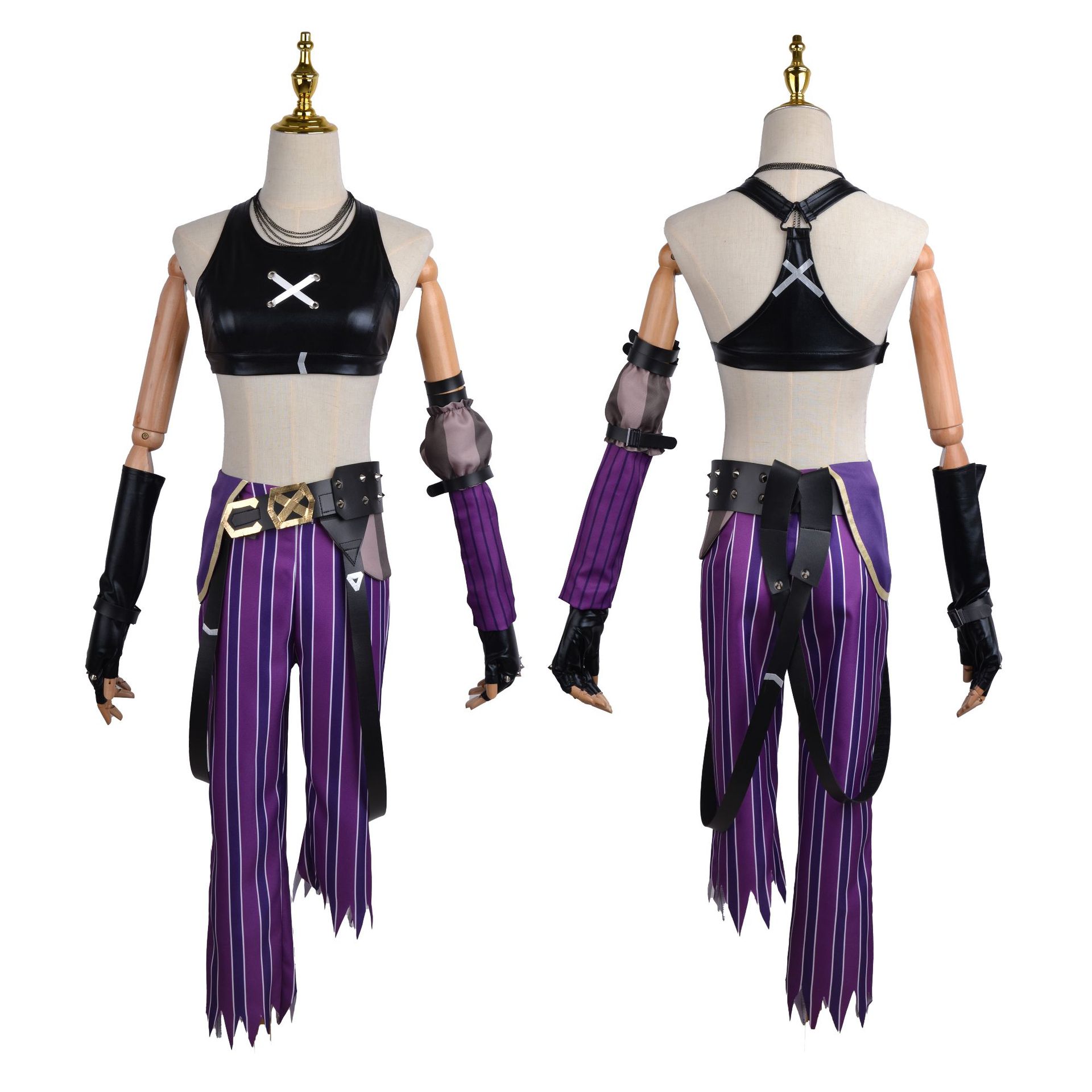 Lol jinx cosplay Frauenkleidung Kostüm – lila