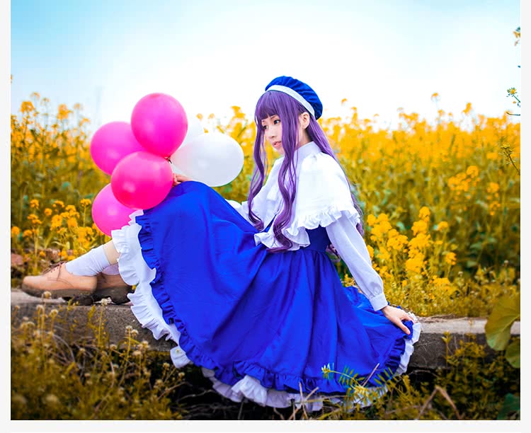 Cardcaptor Sakura Tomoyo Daidouji Sänger Blue Kleid Cosplay Kostüme