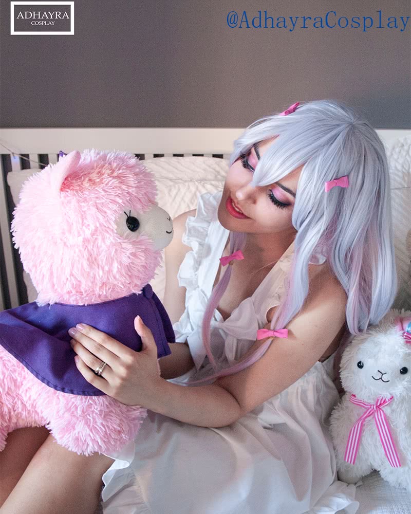Eromanga sensei izumi sagiri lang silber silber gemischte rosa anime cosplay girls isst eücken