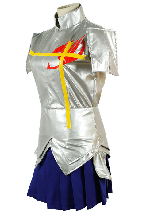 Fairy Tail Erza Scarlet Silber weibliches Kleid Cosplay Kostüme