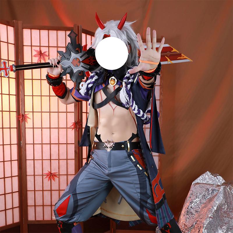 Genshin Impact Arataki itto Cosplay Kostüm