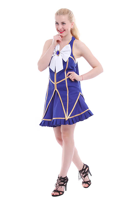 Holran Fairy Tail Lucy Heartfilia Standard Uniform Cosplay Kostümparty Kleid