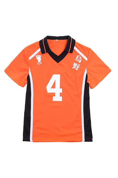 Haikyū !! Yū Nishinoya Nummer 4 Volleyball Sport Cosplay Kostüme