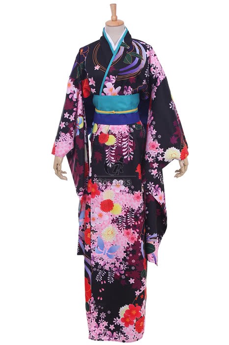 Höllenmädchen Enma ai Kimono Cosplay Kostüm