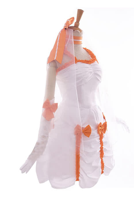 Liebesleben! Hanayo Koizumi Anime Cosplay Kostüme weiße kleine formelle Kleiderbrautjungfernkleider