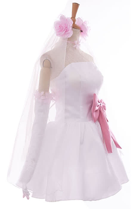 Liebesleben! Nico Yazawa Anime Cosplay-Kostüme weiße kleine formelle Kleiderbrautjungfernkleider