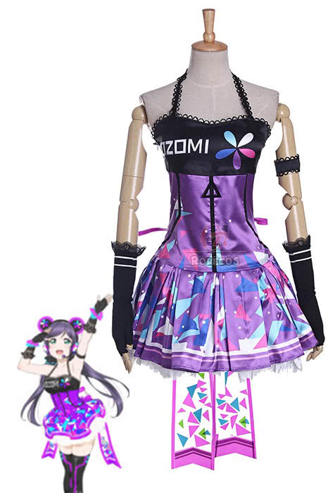 Liebesleben! Toujou Nozomi Cosplay Kostüm Purple Kleid