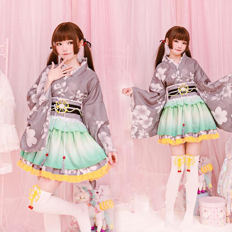 Liebe Live Kotori Minami Kimono Anime Cosplay Kostüme