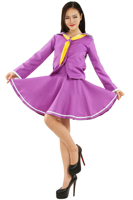 Kein Spiel kein Leben Shiro Purple Sailor Cosplay Kostüme