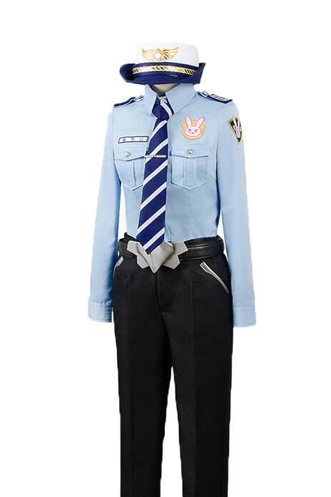 OW Game D.VA Hana Song Frau Polizist Cosplay Kostüme