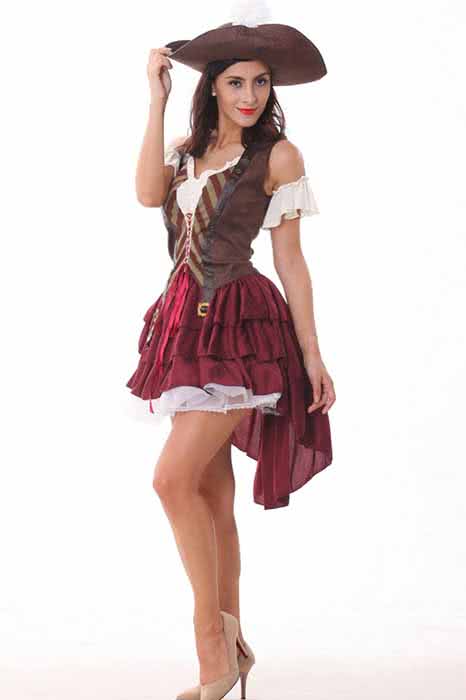 Peter Pan Pirate Girls ‚Red Dress Cosplay Kostüme