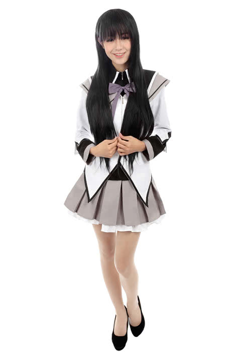 Puella Magi Akemi Homura Kleid Schönes Cosplay-Kostüme