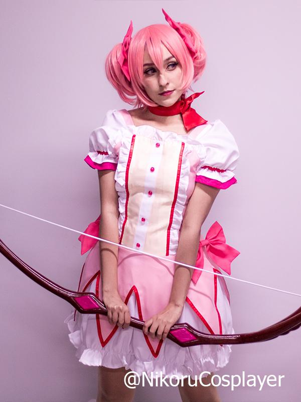 Puella Magi Madoka Magica Kaname Madoka Pink Kleid süßes Cosplay-Kostüme