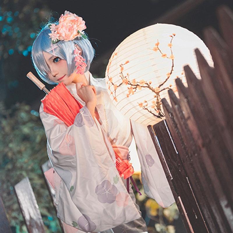 Re: Null Start Leben in einer anderen Welt Rem Kimono Yukata Cosplay Kostüm