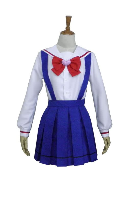 Sailor Moon Chibi USA Blue Uniform Anime Coaplay Kleid individuell angepasst