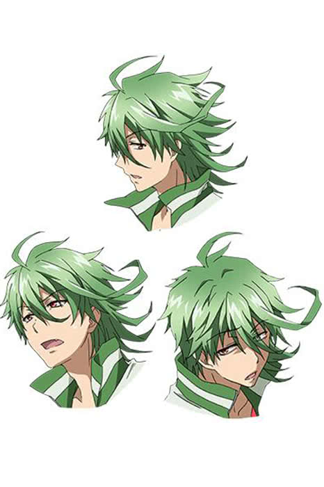 Servamp Sakuya Watanuki Anime Cosplay Perücken synthetische grüne Perücken