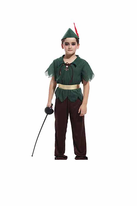 Der Junge, der nicht aufwachsen würde Peter Pan Halloween Children Cosplay Kostüm