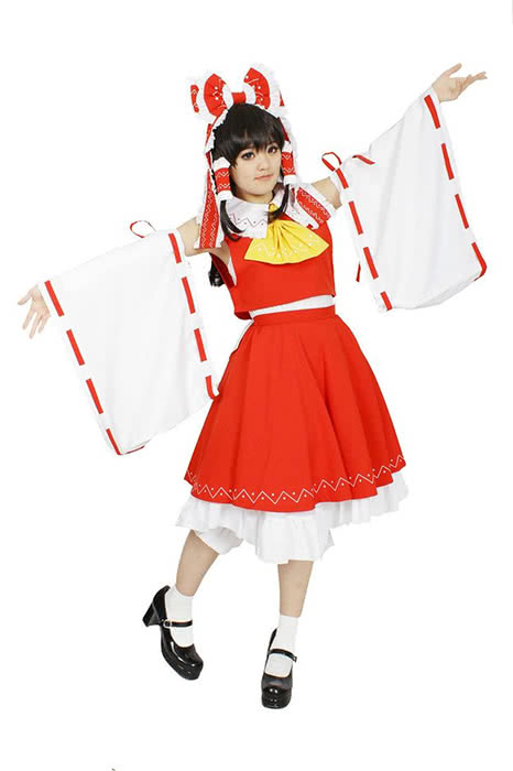 Touhou Project Reimu Hakurei Cosplay Kostüme Red Vollessatz