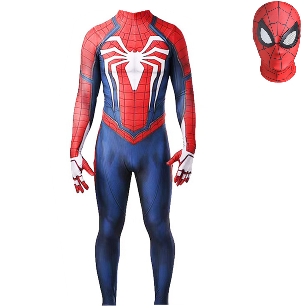 Spiel PS4 Marvel Spider-Man Super Hero Cosplay Kostüme Erwachsener BodySuit Halloween Kostüm in Aktion als Ihr Lieblingsheld