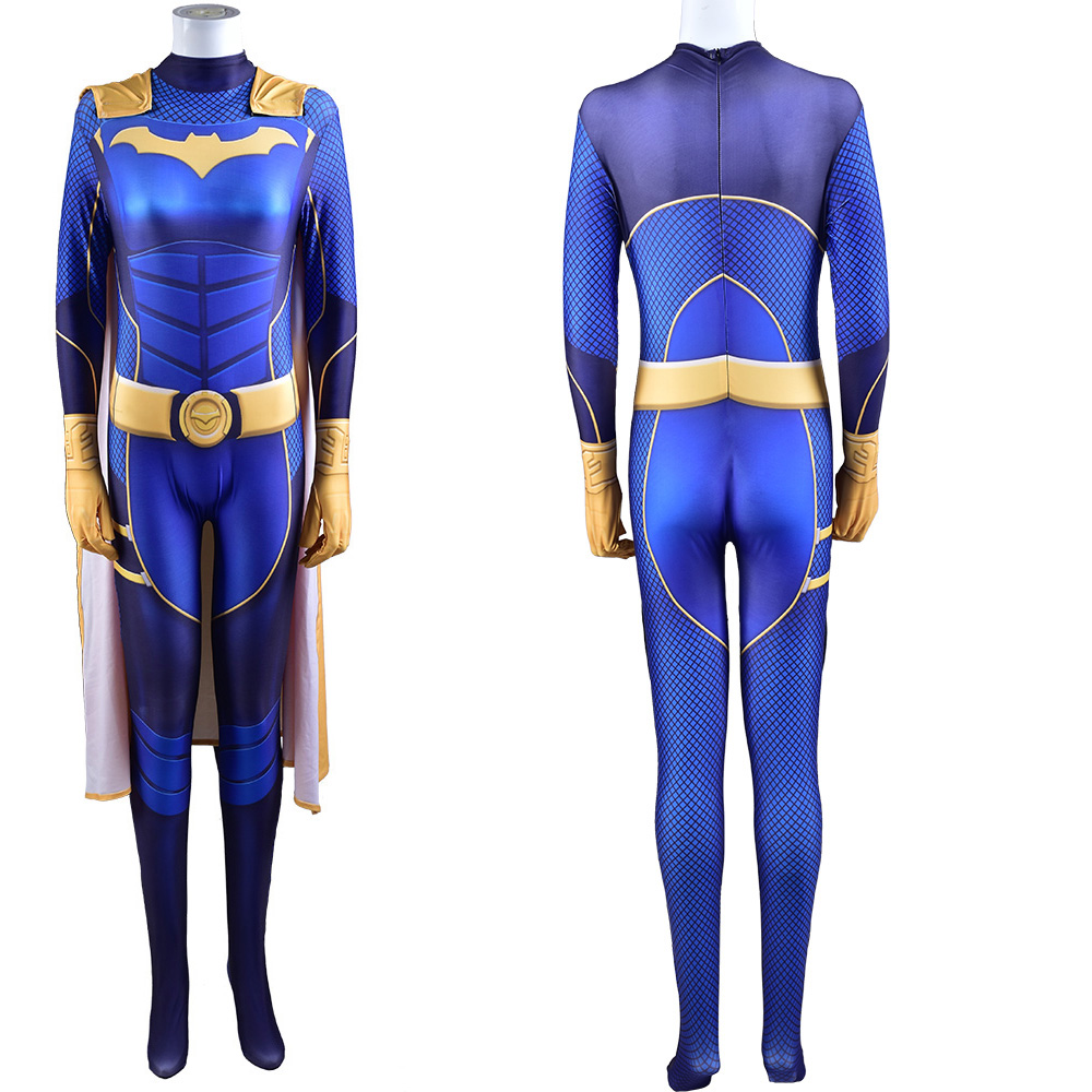 Gotham Knight Batwoman DC Super Heroes Child’s Batgirl Kostüm Volles Set umfasst Cape BodySuits Jumpsuit Outfit für Erwachsene/Kinder