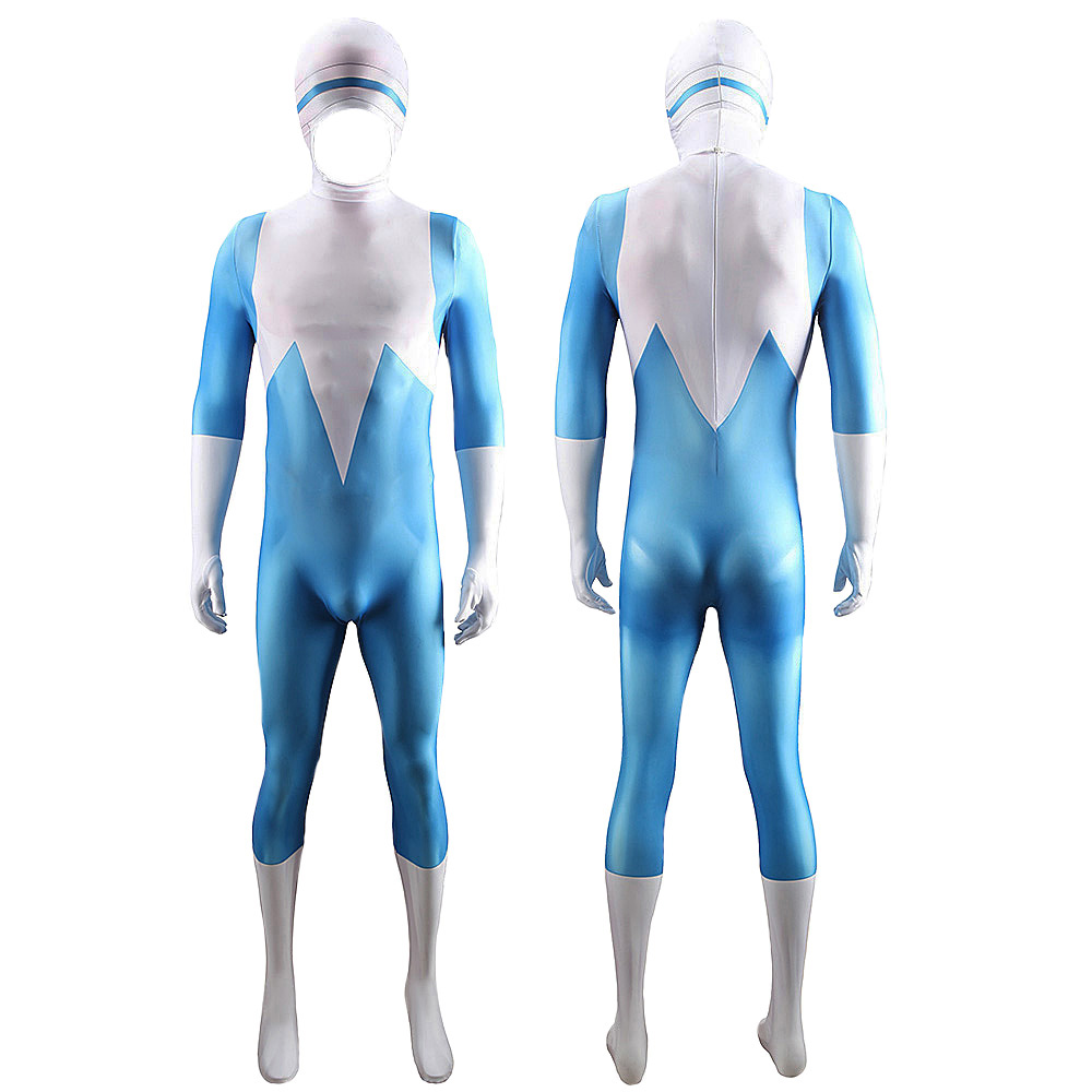 The Incredibles Superman Ice Man Premium Kostüm klassisches Bodysuit Kostüm für Erwachsene Cosplay Kostüm Frozone
