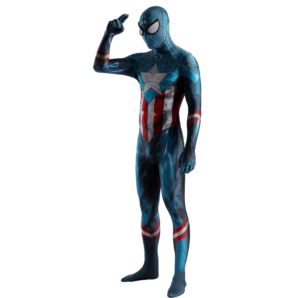 Miles Captain America Fit Spider-Man Avengers Endgame Child’s Deluxe Cosplay Halloween Kostüm Bodysuit zeigen Ihren einzigartigen Superhelden