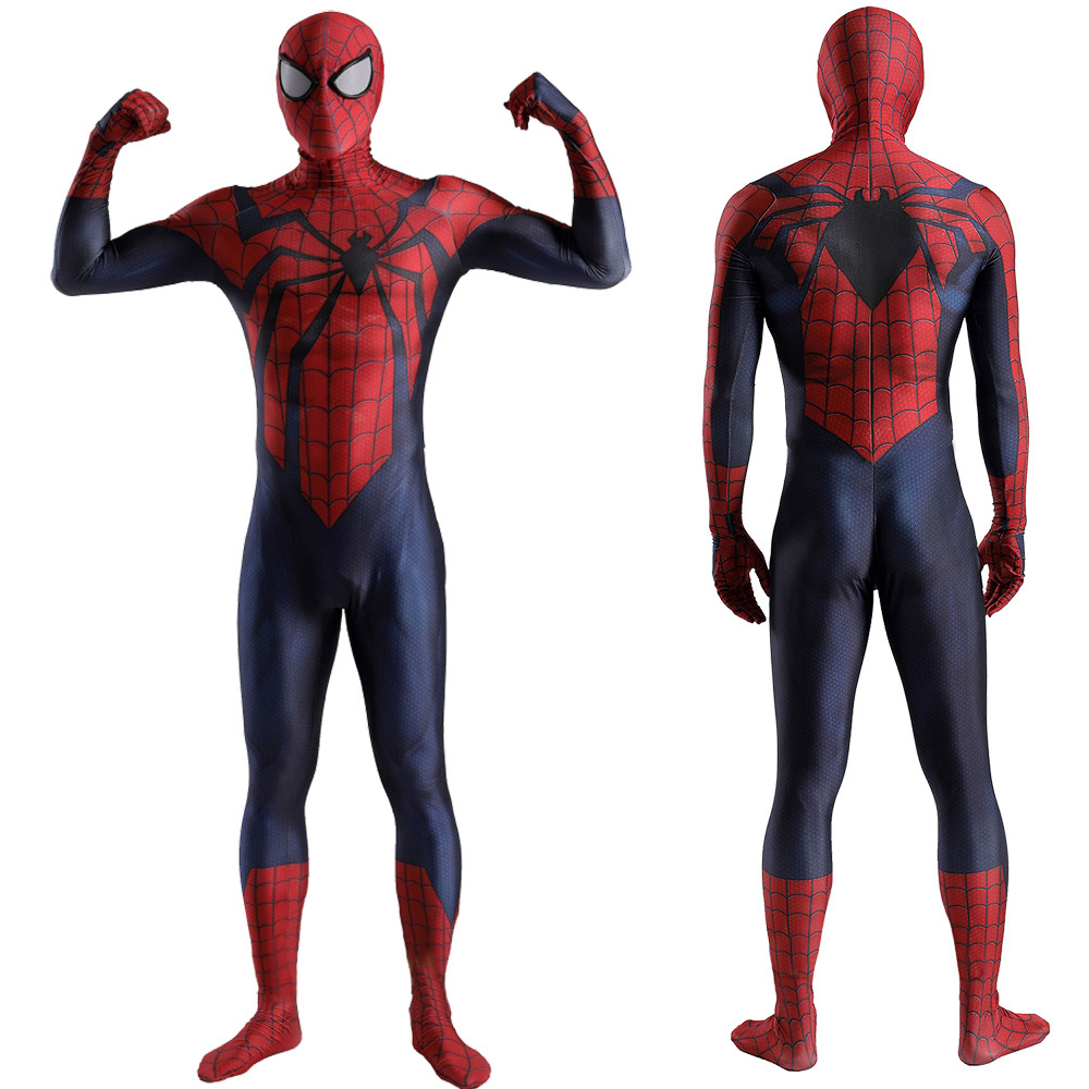 Jenseits des Spider-Man Halloween Herren Cosutme Cosplay BodySuit Zentai Onesies Outfit für Erwachsenenkinder Charakter-Kampfanzug