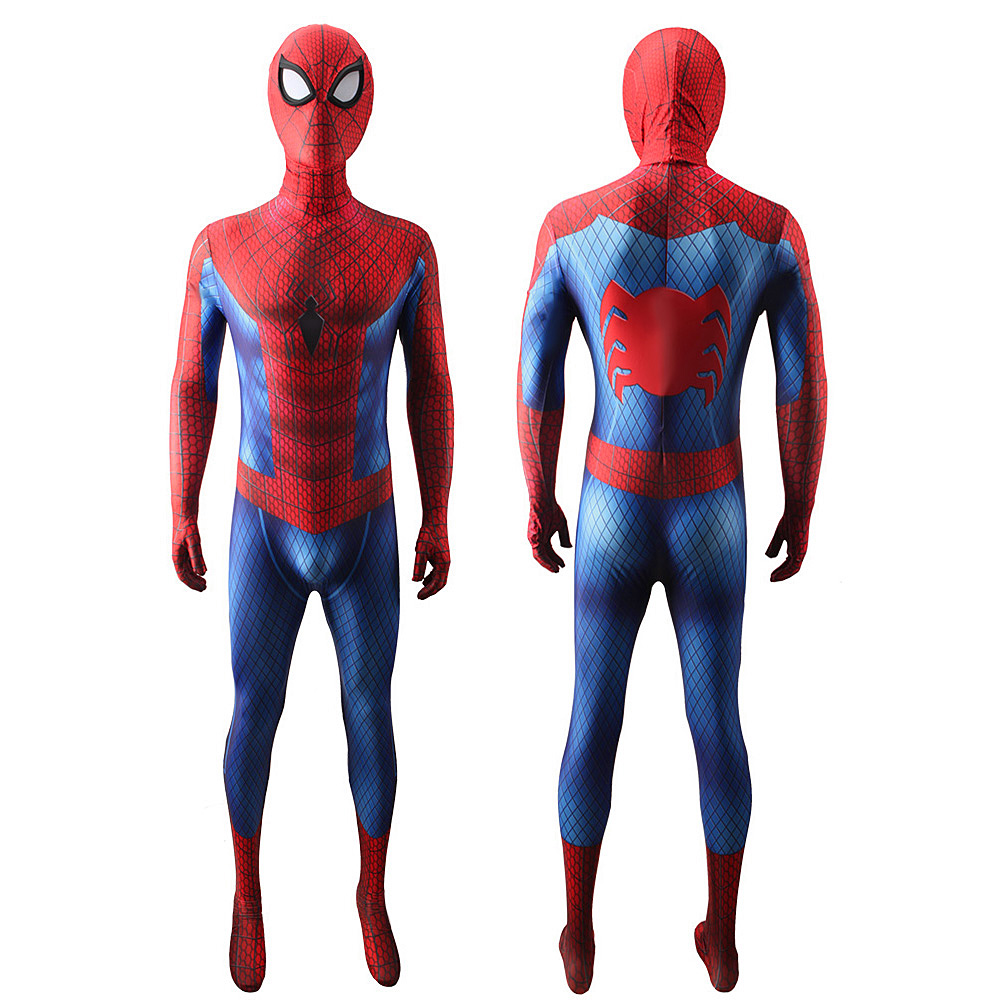 Marvel Classic Superhelden Spider-Man Comic Tasm 2 hochwertiger Anzug Cosplay Halloween Kostüm Superheldenanzug Bodysuit Outfit Erwachsener/Kinder