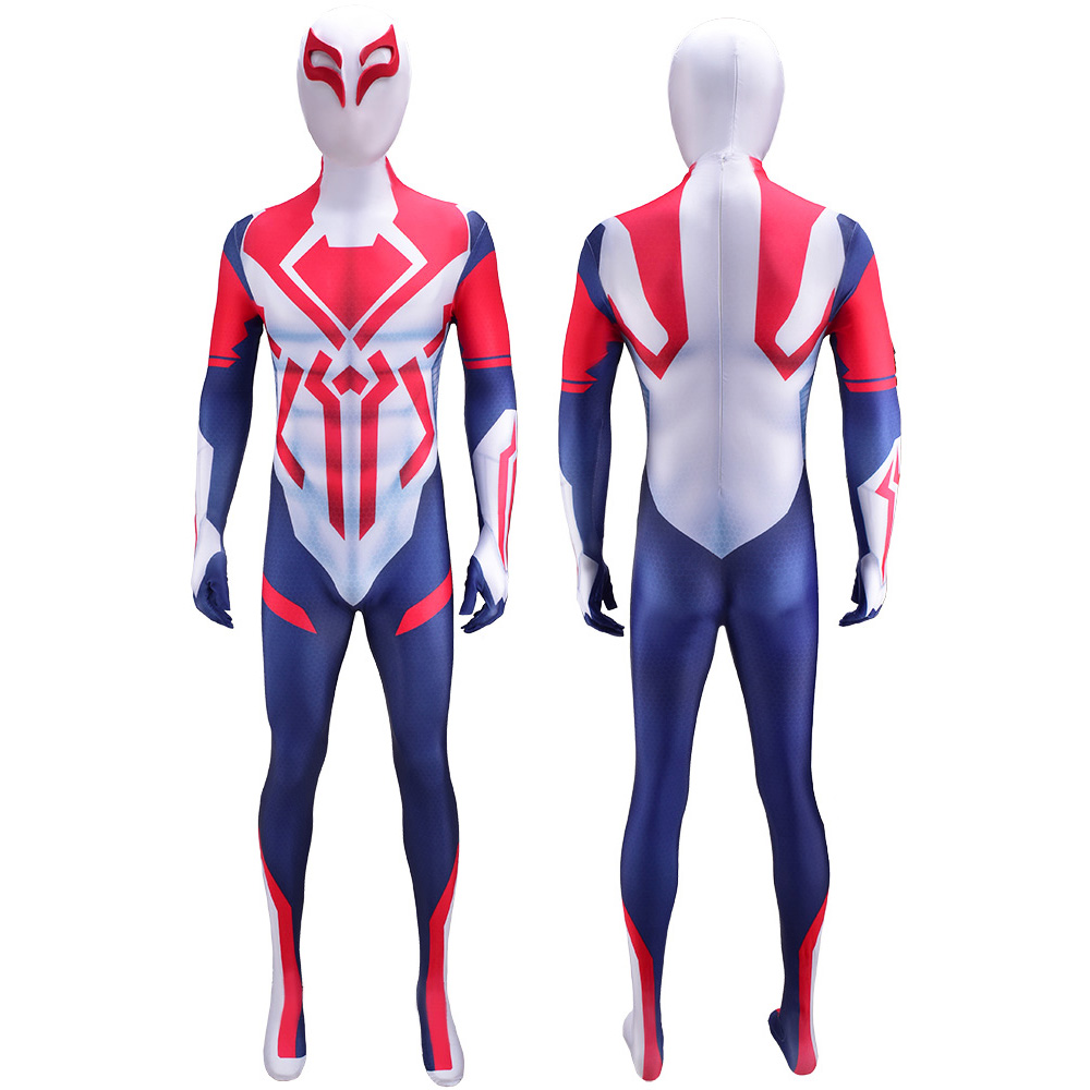 Superhelden Spider-Man Spandex Kostüm Cosplay 3d Zentai VollbodySuit Halloween White Spider Battlesuit Erwachsener Kinderstil