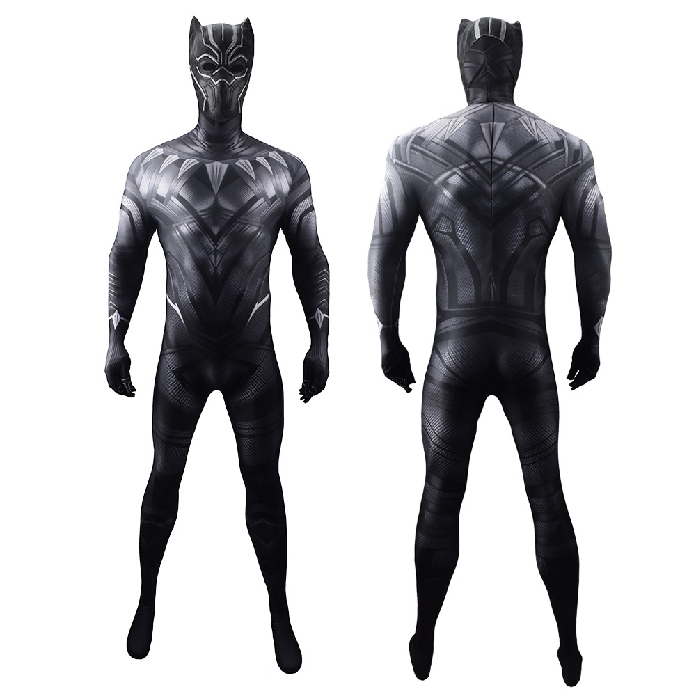Black Panther Superhelden -BodySuits Anzüge für Kinder Full Set + Mask Superhelden Urlaub Kostüme Halloween Cosplay -Kostüme