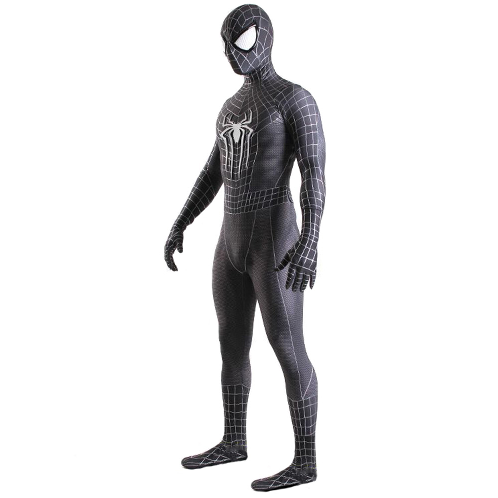 Spider-Man-Strumpfhose Herrengift Raimi Spider Cosplay Bodysuit mit großer Rahmenbrille Schwarz Raimi Spider Halloween Outfit