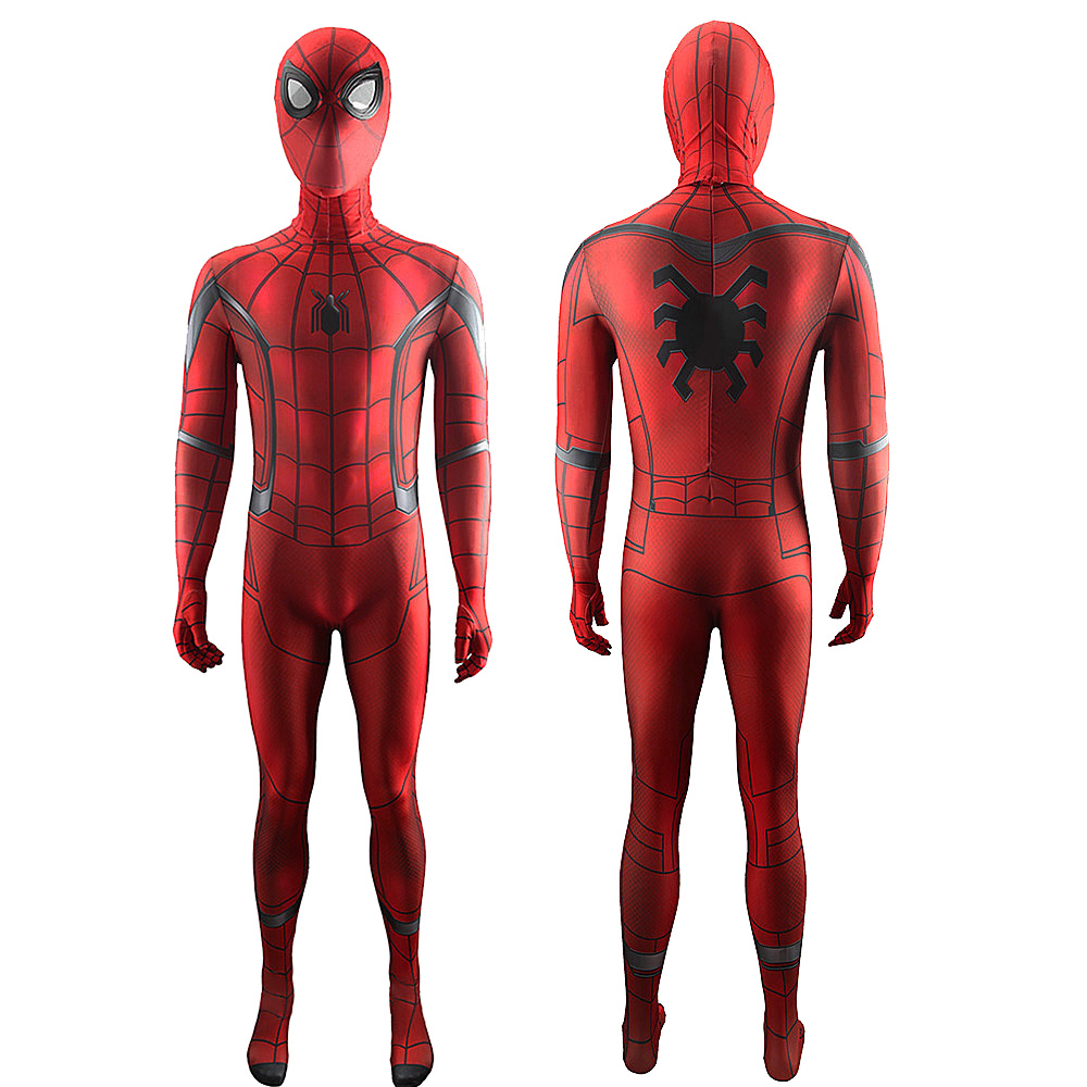 Spider-Man Homecoming Scarlet Cosplay Kostüme Heimkehr Halloween Unisex Erwachsener&Kid Spandex Red Spider Cosplay Zentai Anzug