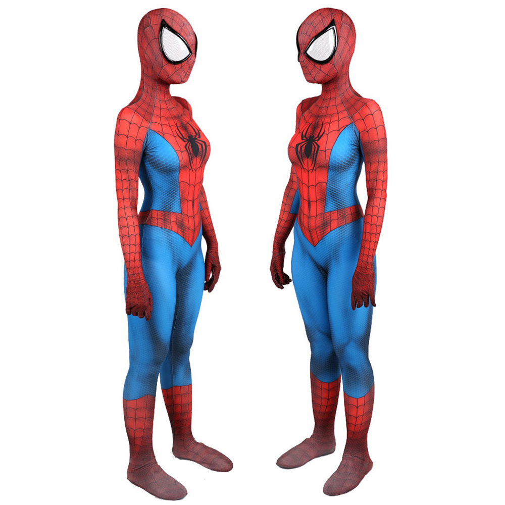 Ultimate Girl Spider-Man Einteiliger Superhelden-Body-Anime-Cosplay-Kostüm Spandex-Overall für Kinder/Erwachsene