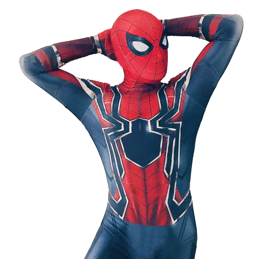 Marvel Steel Spider-Man Superhelden Cosplay-Kostüme für Erwachsene/Kinder Halloween-Bodys Unisex Spandex Kostüm