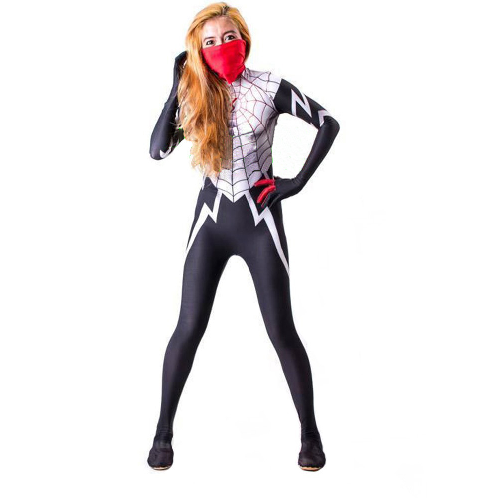 Superhelden Spiderman Cosplay Jumpsuit 3D -Stil Spider Bodysuit Halloween Kostümanzug Beste Geschenke für Kinder/Erwachsene