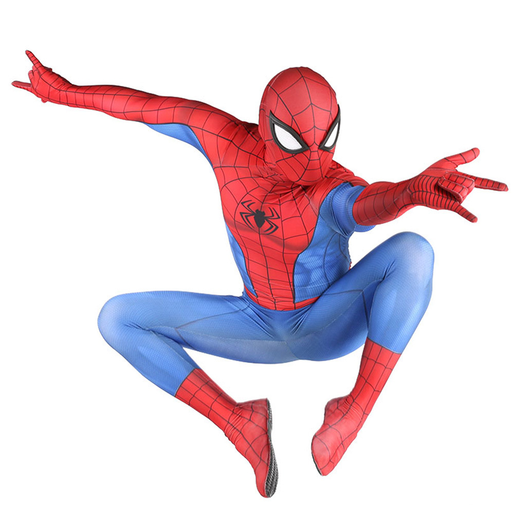 Game Spider-Man Halloween Bodysuit Red and Blue Style Kostüm Superhelden Cosplay Halloween Kostüm für erwachsene Kinder