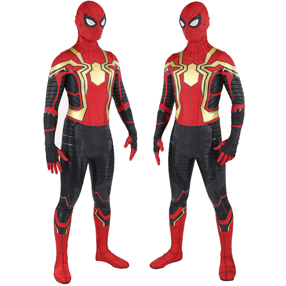 Spider-Man No Fay Home Cosplay Kostüm Gold Eisen Spider Schlachtzug Volle Halloween-Party-Body für Kinder und Erwachsene