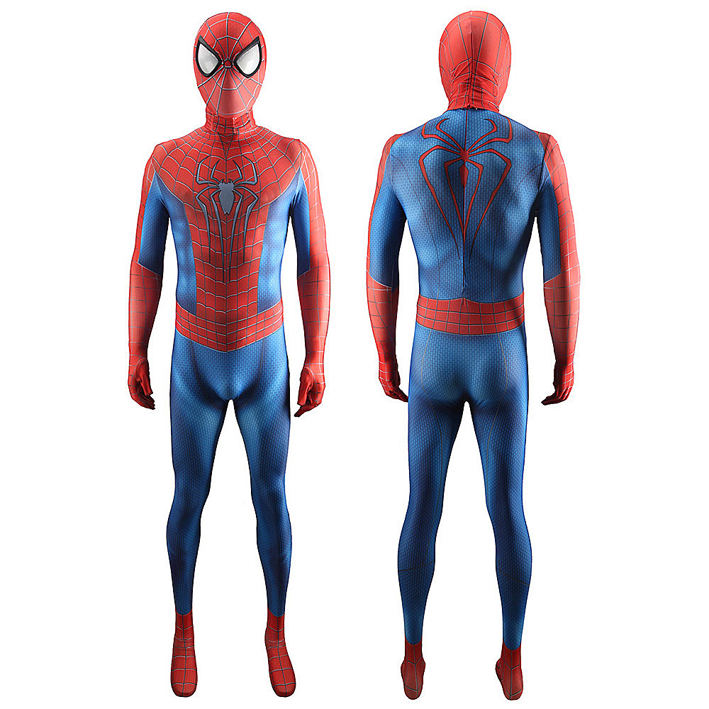 Der erstaunliche Spider-Man-Film Peter Parker Superhelden Kostüm Cosplay Spandex Jumpsuit Herren Zentai Outfit Cosplay für Karnevalsparty
